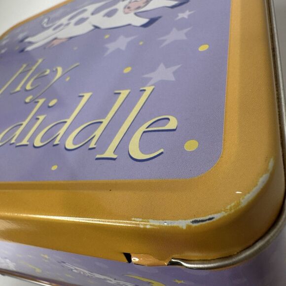 2 Vintage Metal Lunch Boxes Hey Diddle Hickory Dickory Dock Nursery Rhymes 90s - Picture 13 of 16